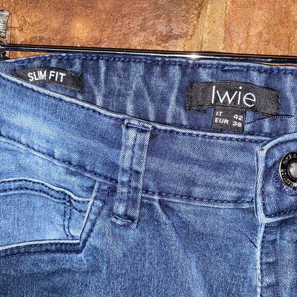 Upim Iwie Blue Denim Stretchy Slim Fit Jeans Women's Size US 28 Waist - Picture 4 of 7